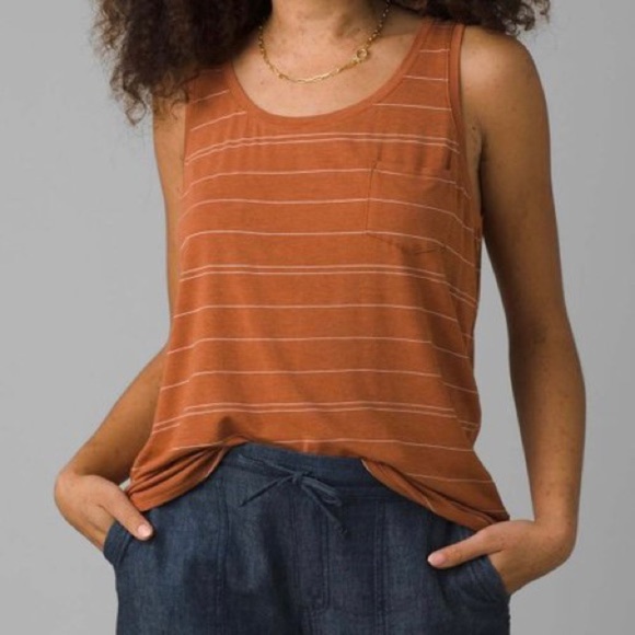 Prana Tops - NWT prAna Medium Foundation Scoop Neck Tank Orange